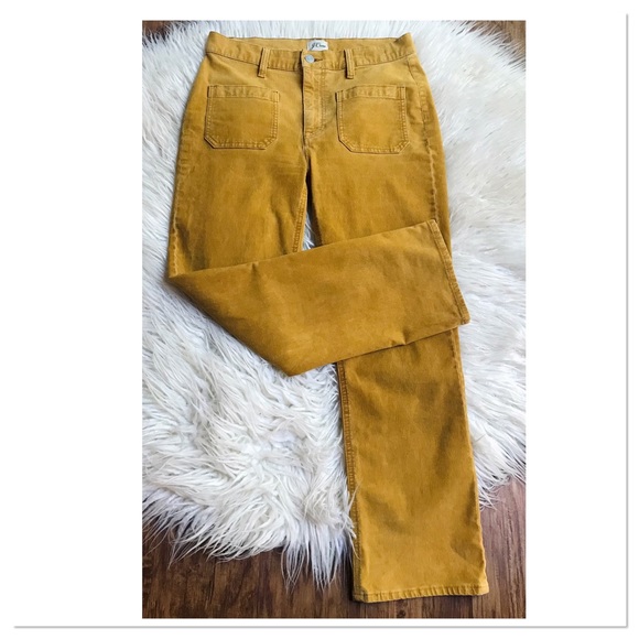 J. Crew Pants - J. Crew Billie Demi Boot Crop Corduroy Mustard Size 28